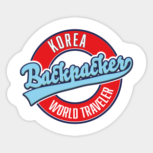 Korea backpacker world traveler Sticker